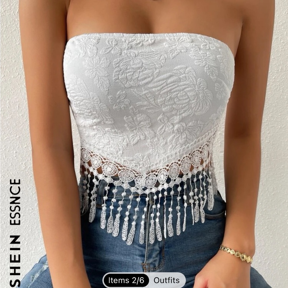 Back for crop tube top